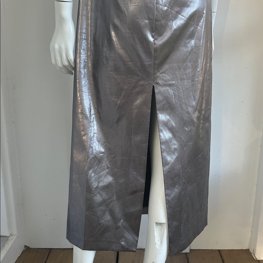 Zara Metallic Strapless Dress - Picture 9 of 10